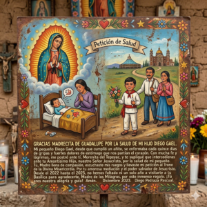 Gracias madrecita de Guadalupe por la salud de mi hijo Diego Gael